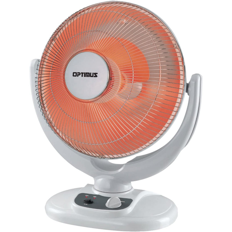 Optimus Portable 14 Inch Adjustable Tilt Oscillating Dish Space Heater (Used)