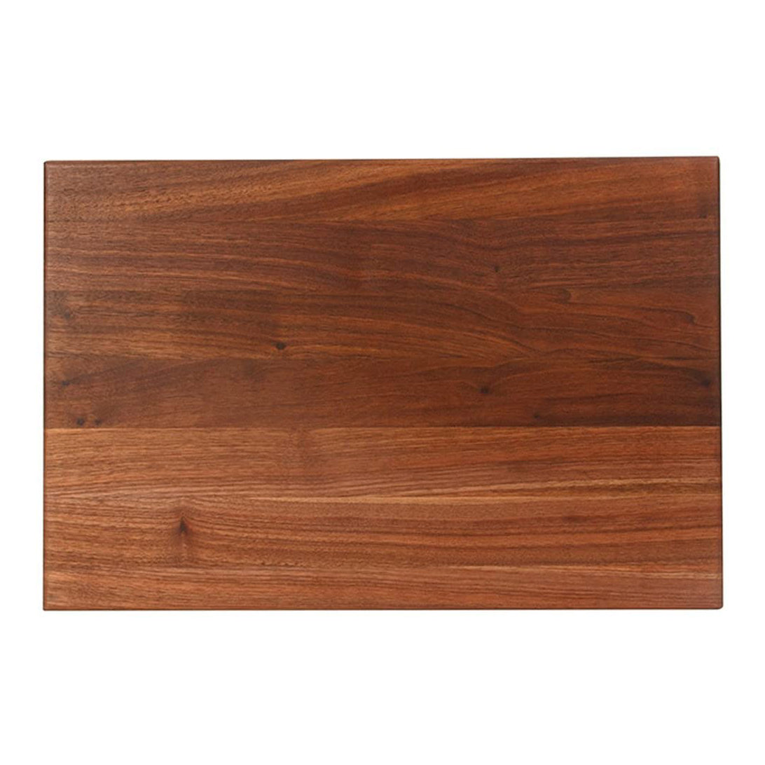 John Boos Walnut Wood Edge Grain Reversible Cutting Board & Block Natural Cream