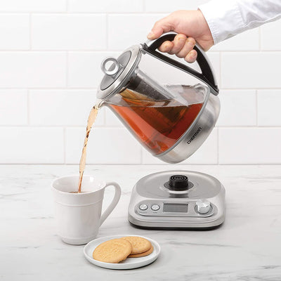 Chefman 1.5 Liter Stainless Steel Electric Glass Kettle Tea Infuser (Open Box)