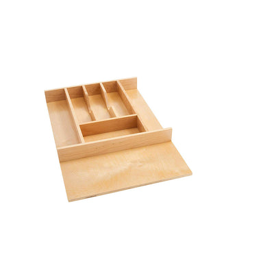 Rev-A-Shelf 4WCT-1SH Wood Cutlery 7 Compartment Tray Cabinet Insert (2 Pack) - VMInnovations