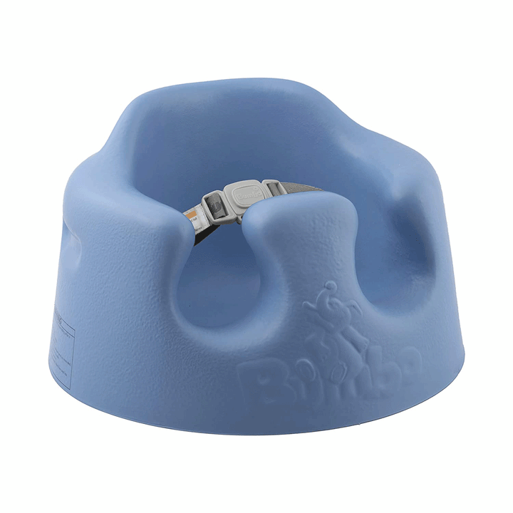 Bumbo Baby Infant Soft Foam Floor Seat w/ Play Top Tray Attachment, Powder Blue