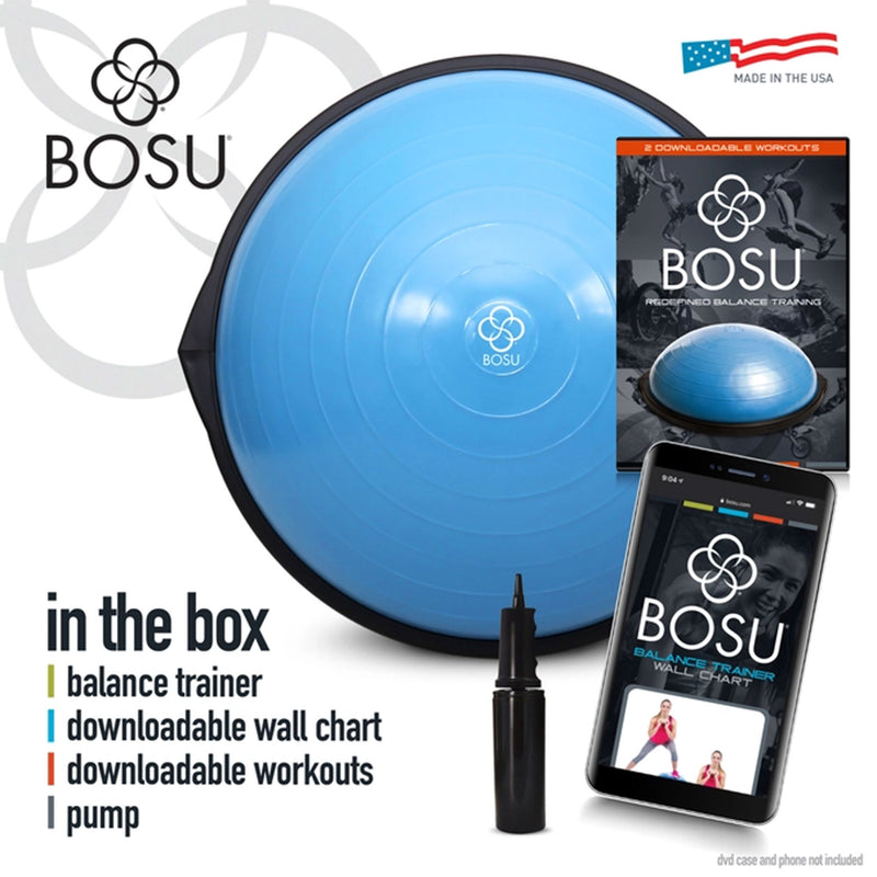 Bosu Multi Functional Home Gym 26" Balance Strength Trainer Ball (Open Box)