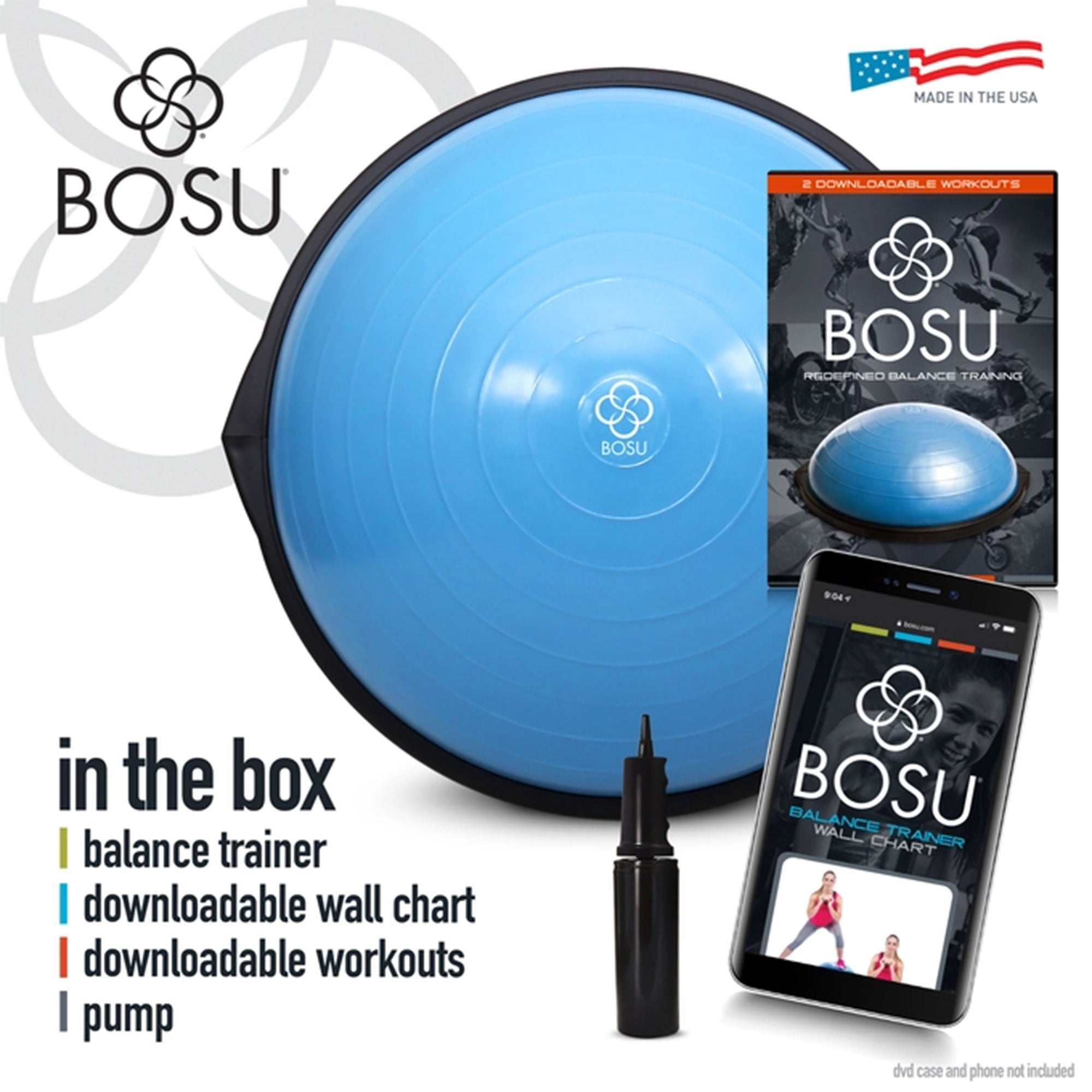 Bosu Pro Multi Functional Home Gym 26in Strength Trainer Ball, Blue (For Parts) - VMInnovations