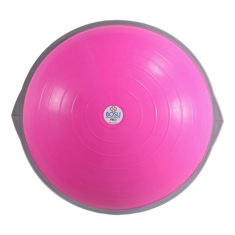 Bosu Pro Multi Functional Home Gym 26 Inch Balance Strength Trainer Ball, Pink