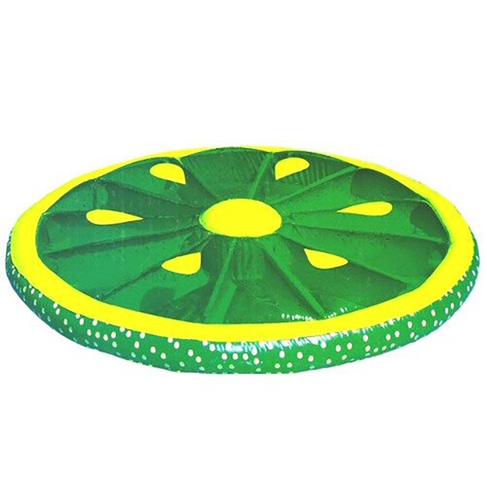 Swimline 9054G Inflatable 60" Lime Slice Pool or Lake Floating Water Raft, Green - VMInnovations