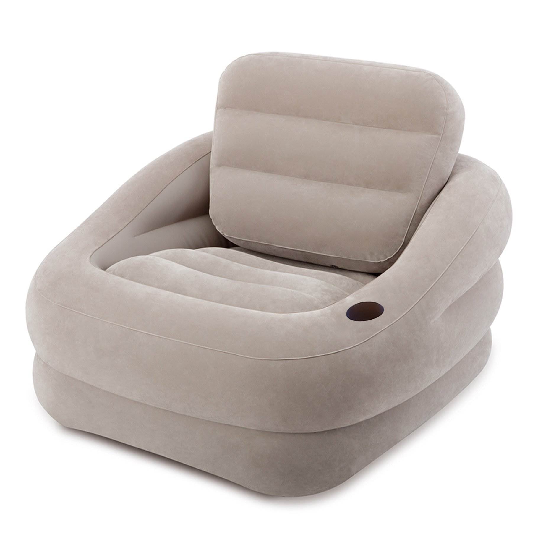 Intex Inflatable Khaki Accent Chair with Cup Holder and Water Base (Open Box)