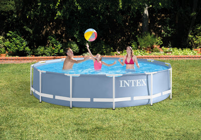 Intex 12' x 30" Prism Frame Above Ground Pool w/ 530 GPH Filter Pump (Open Box)