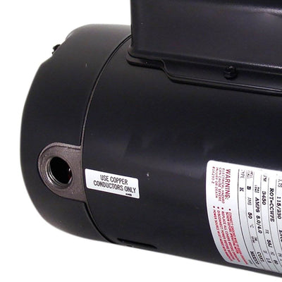 Regal Beloit 3,450 RPM 2.5 HP Thread Shaft Motor for Hot Tubs, Black (Damaged)