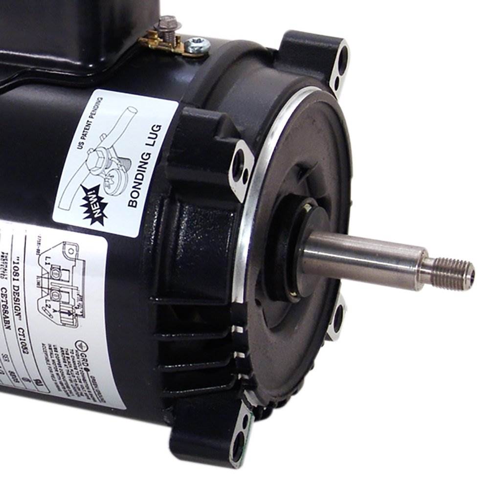 Regal Beloit 3,450 RPM 2.5 HP Thread Shaft Motor for Hot Tubs, Black (Damaged)