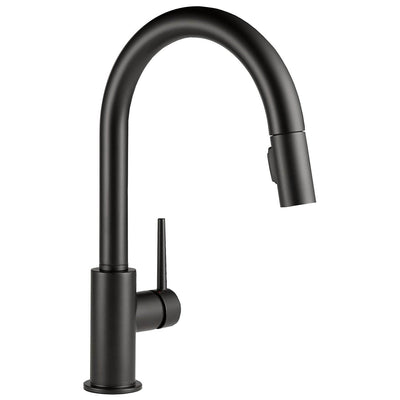 Delta Faucets Trinsic 1 Handle Kitchen Sink Faucet, Matte Black (Used)