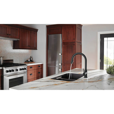 Delta Faucets Trinsic 1 Handle Kitchen Sink Faucet, Matte Black (Used)