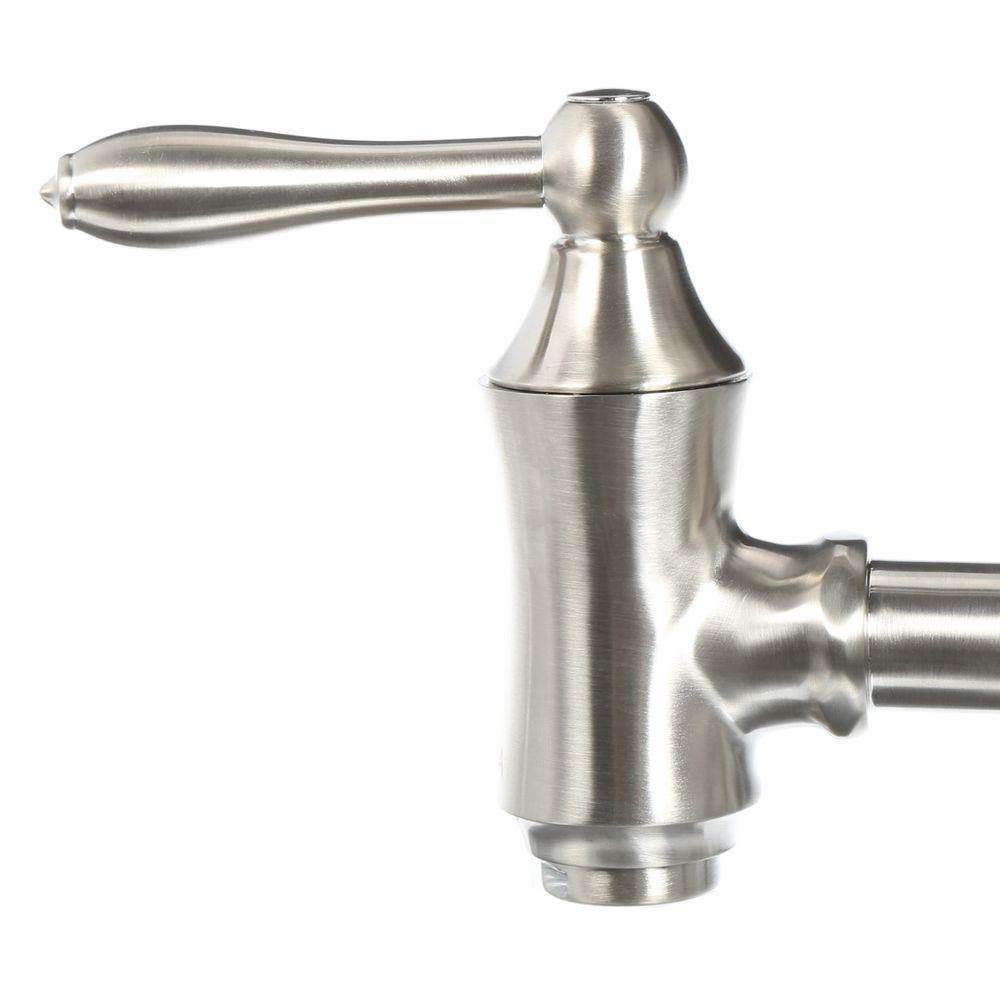 Delta Faucets Victorian Pot Filler Wall Faucet, Stainless Steel (Open Box)