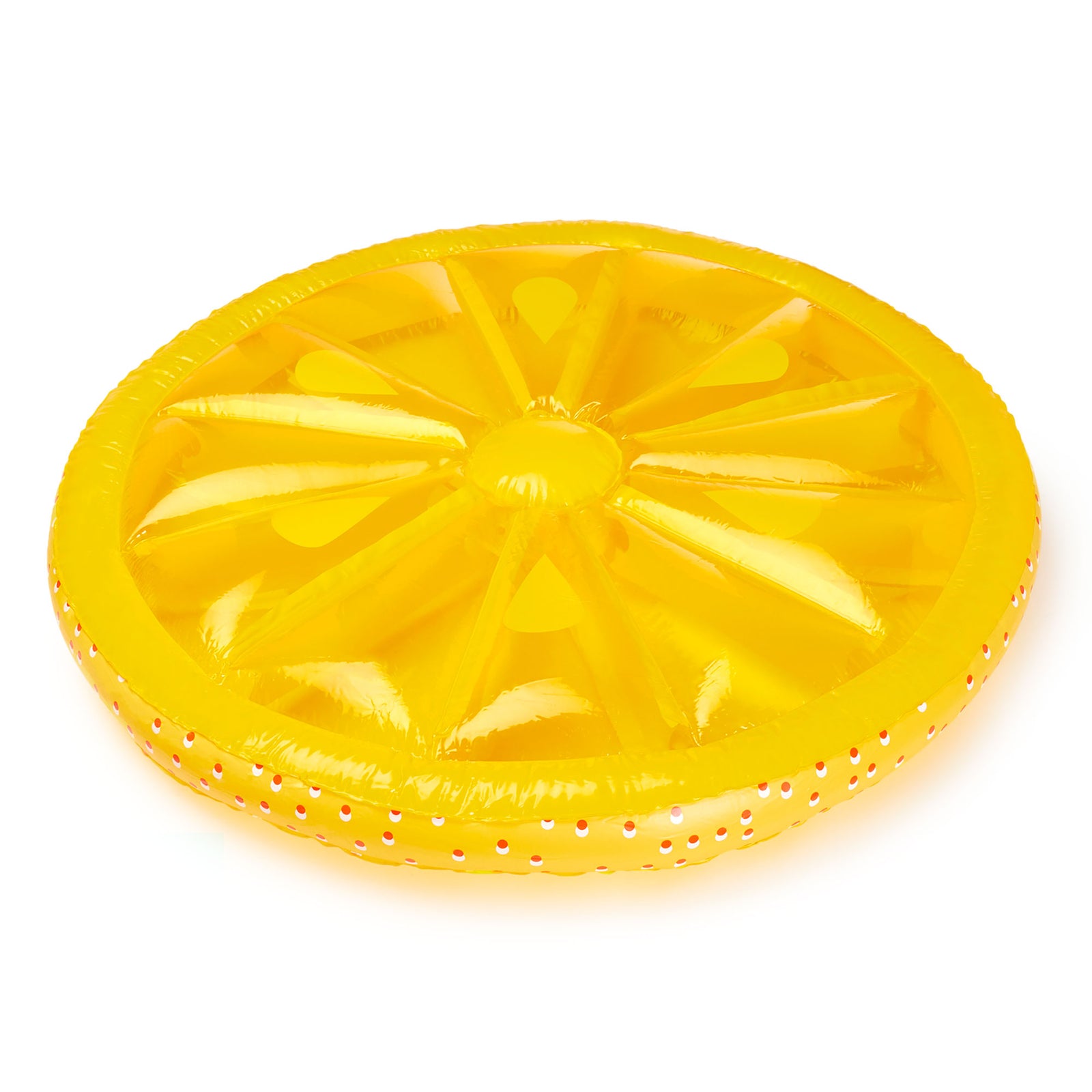 Swimline 9054Y Inflatable 60" Lemon Slice Island Pool Float Water Raft, Yellow - VMInnovations