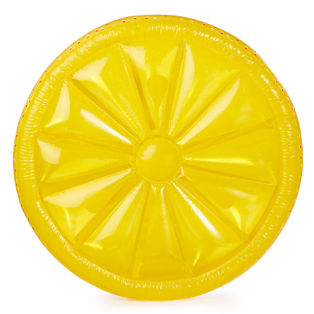 Swimline 9054Y Inflatable 60" Lemon Slice Island Pool Float Water Raft, Yellow