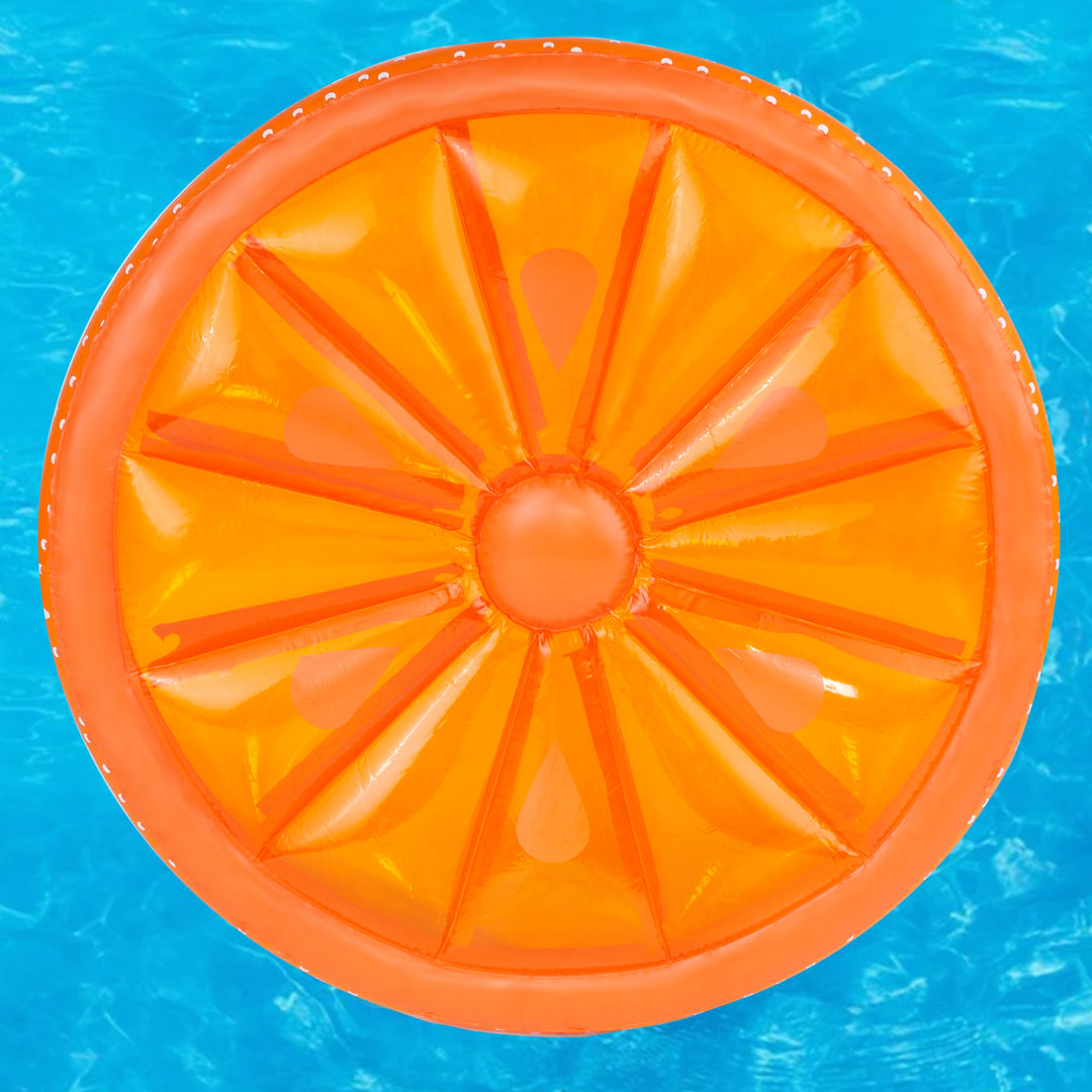 Swimline 9054O Inflatable 60" Orange Slice Island Pool Lake Floating Water Raft