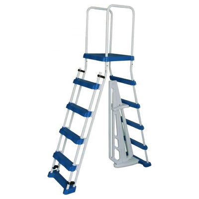 Swimline A-Frame Pool Ladder w/ Barrier for 48" to 52" Pool Height (For Parts)