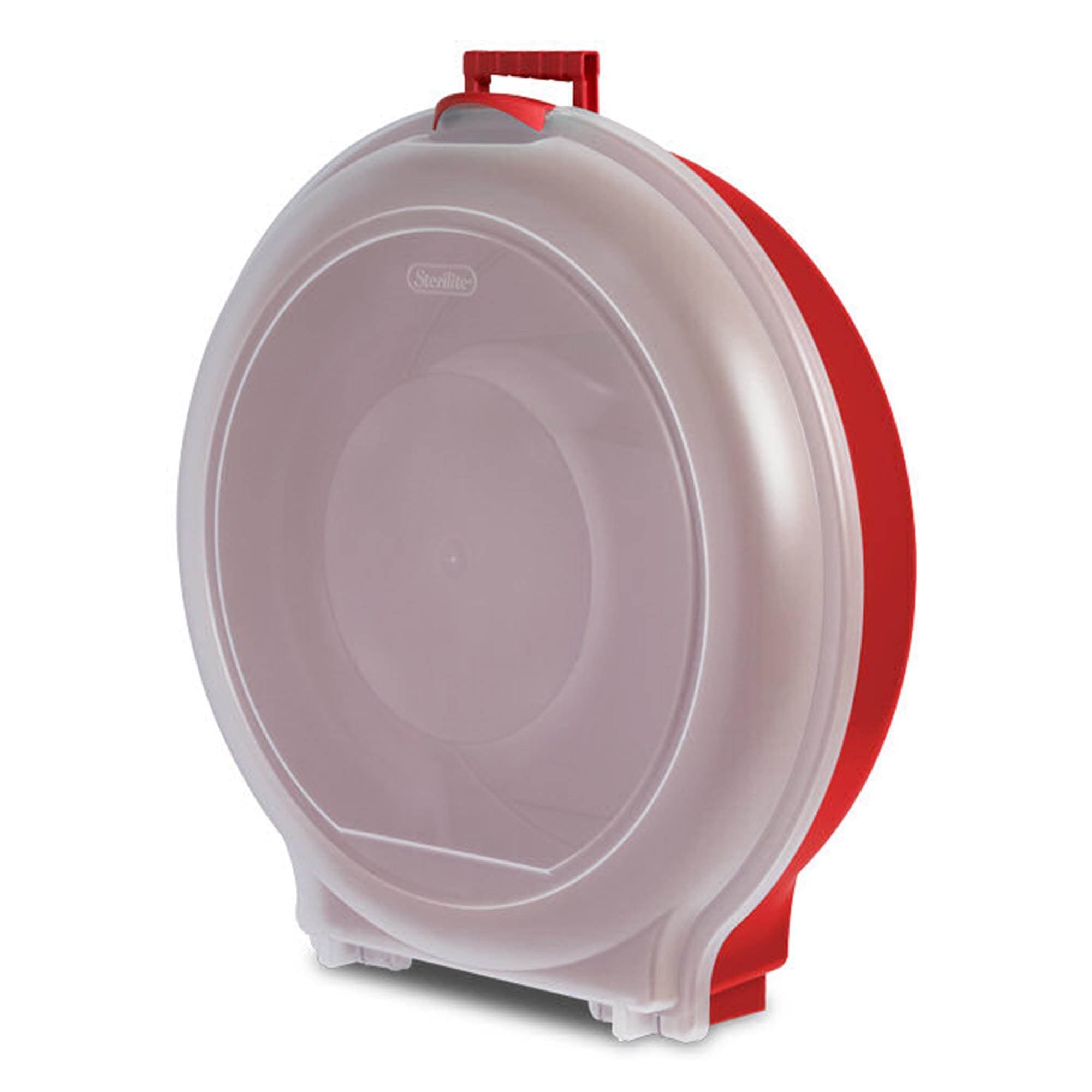 Sterilite Clear Lid Red Base Seasonal Storage Christmas Wreath (Open Box)