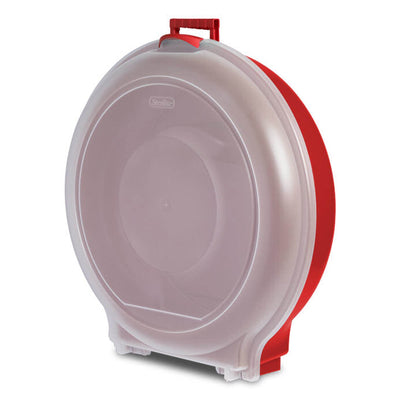 Sterilite Clear Lid Red Base Seasonal Storage Christmas Wreath (Open Box)
