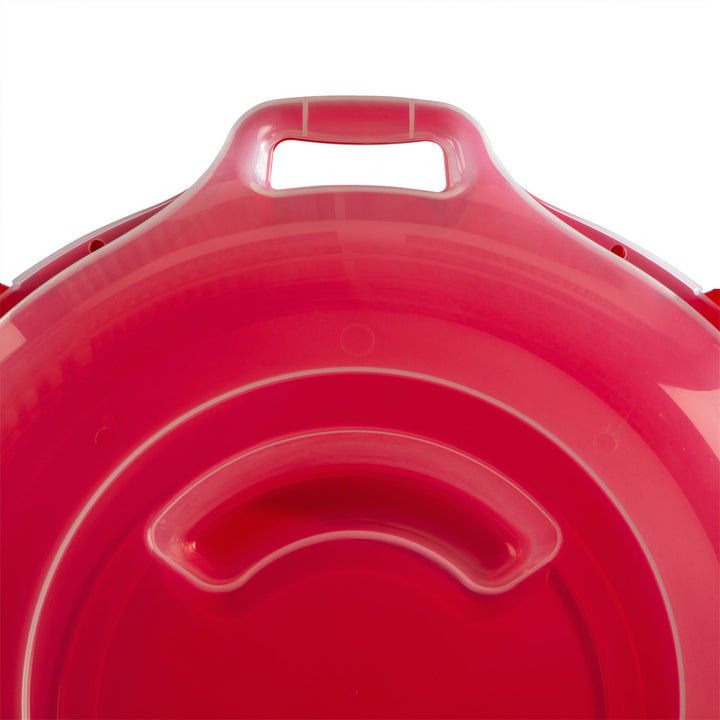 Sterilite Clear Lid Red Base Nesting Storage Christmas Wreath Box (12 Pack)