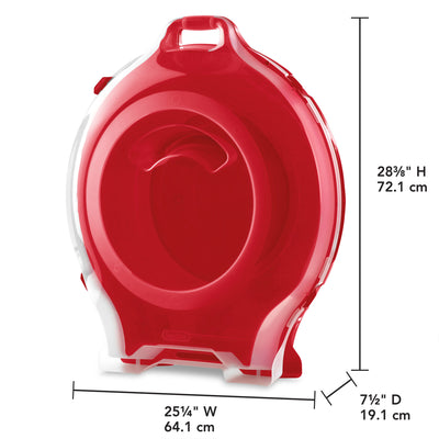 Sterilite Clear Lid Nesting Storage Christmas Holiday Wreath Box, Red (4 Pack) - VMInnovations