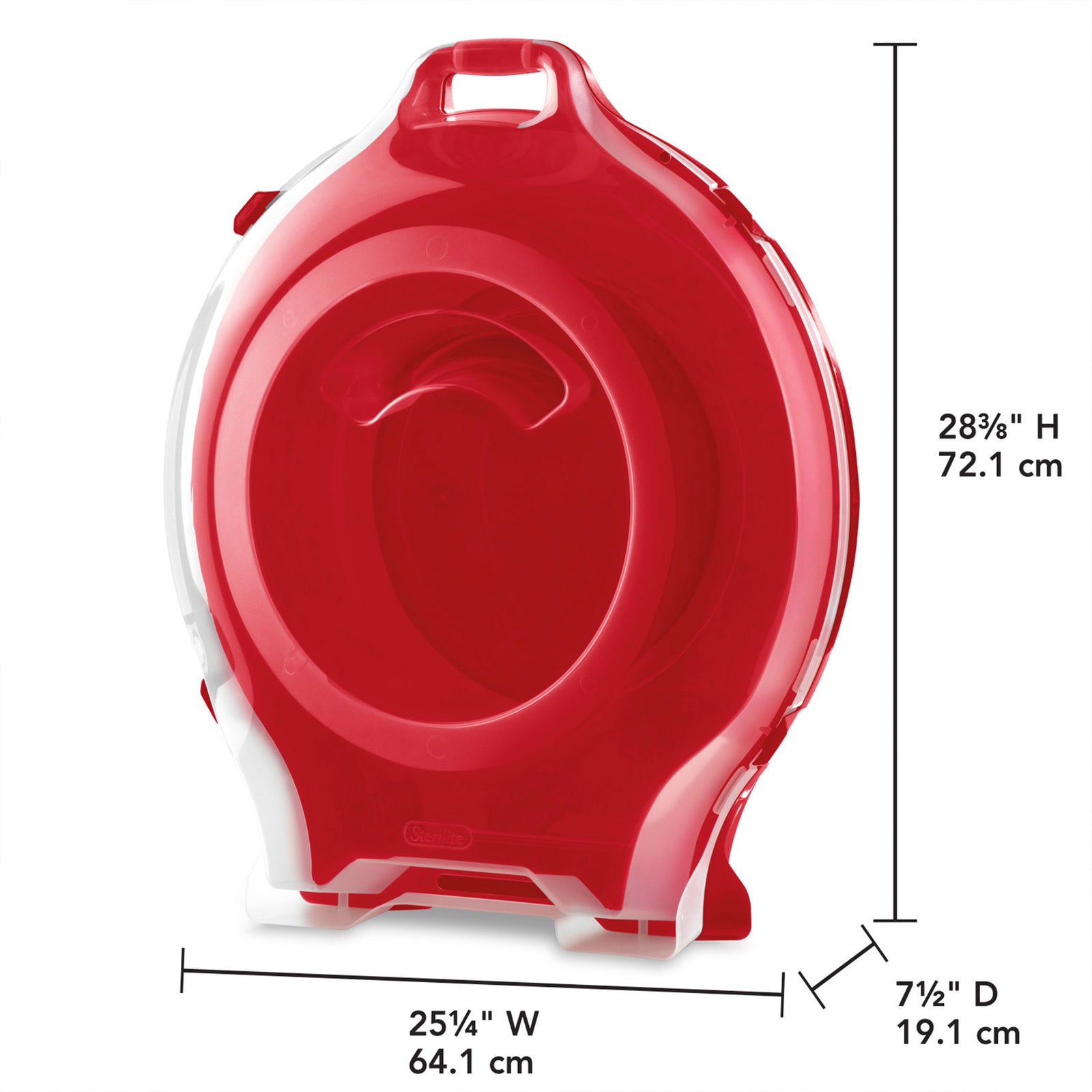 Sterilite Clear Lid Nesting Storage Christmas Holiday Wreath Box, Red (4 Pack) - VMInnovations