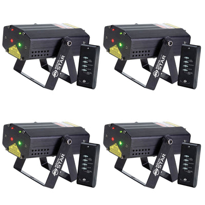 American DJ Micro Star Green and Red Laser Effect with Wireless Remote (4 Pack)