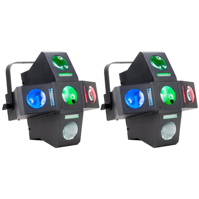 American DJ Monster Fun RGBWA LED Moonfloower and Strobe Light Effect (2 Pack)