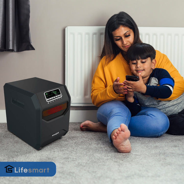 Lifesmart 4-Element Quartz Infrared Portable Electric Room Heaters (2 Pack) - VMInnovations