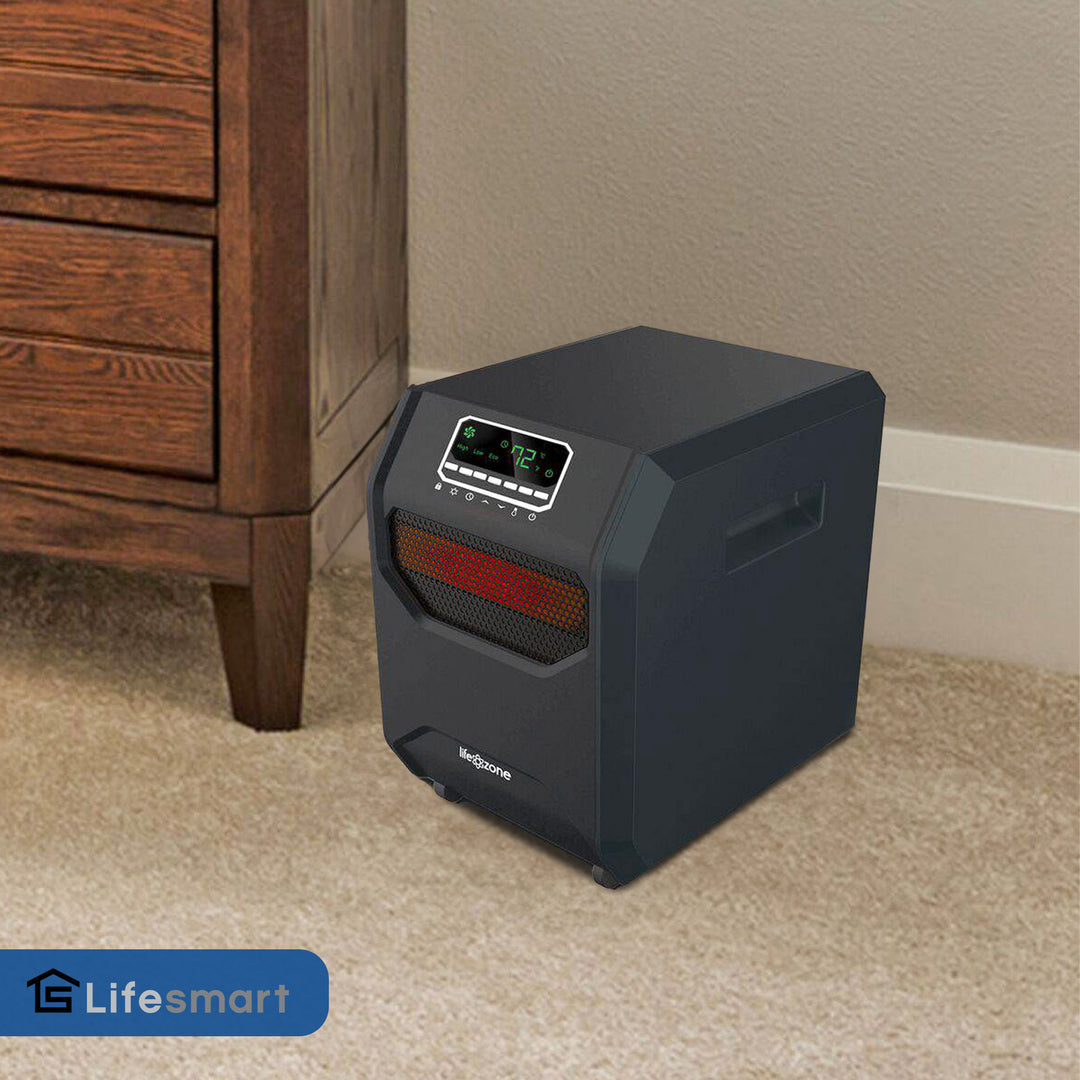 Lifesmart 4-Element Quartz Infrared Portable Electric Room Heaters (2 Pack)