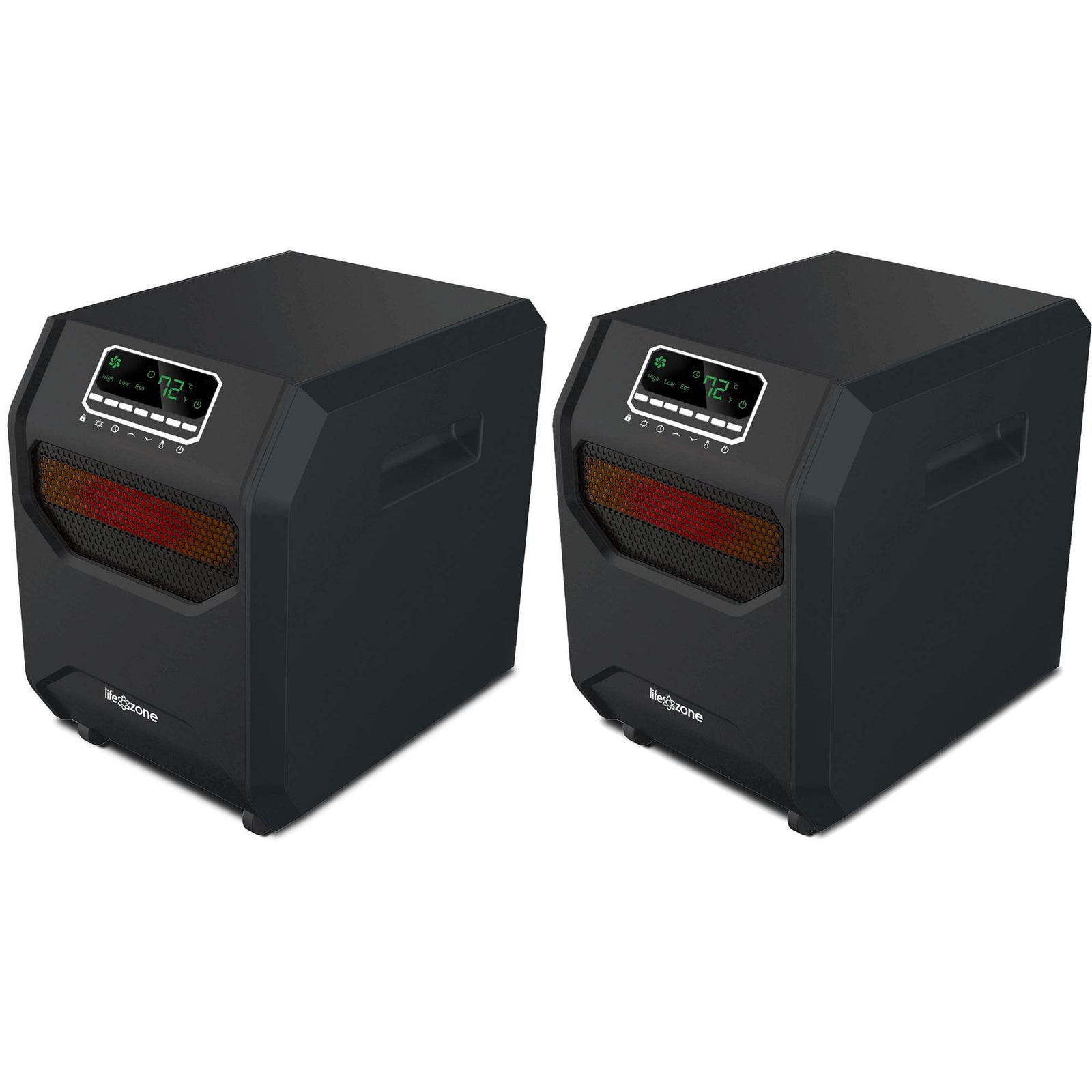 Lifesmart 4-Element Quartz Infrared Portable Electric Room Heaters (2 Pack) - VMInnovations