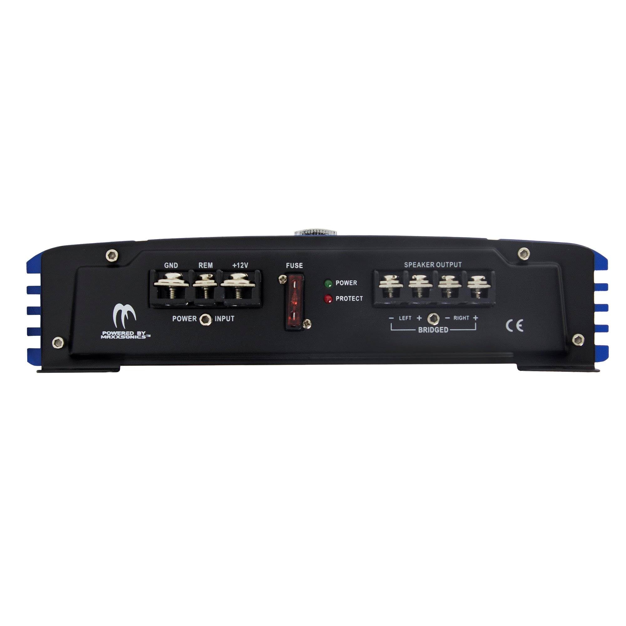 Crunch PowerDriveX 1000 Watt 2 Channel Exclusive Blue A/B Car Stereo Amplifier