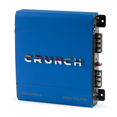 Crunch PowerDriveX 1000 Watt 2 Channel A/B Car Stereo Amplifier, Blue (4 Pack) - VMInnovations