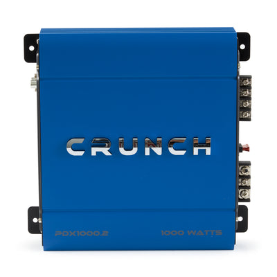 Crunch PowerDriveX 1000 Watt 2 Channel A/B Car Stereo Amplifier, Blue (4 Pack)