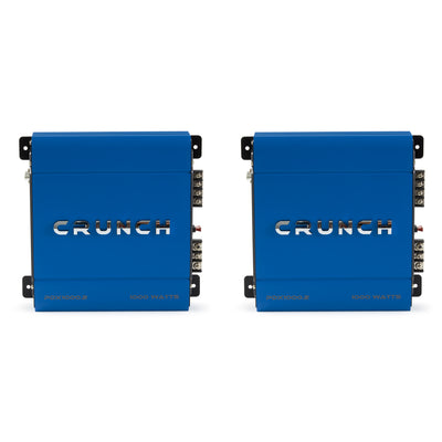 Crunch PowerDriveX 1000 Watt 2 Channel Exclusive Blue A/B Car Amplifier (2 Pack) - VMInnovations