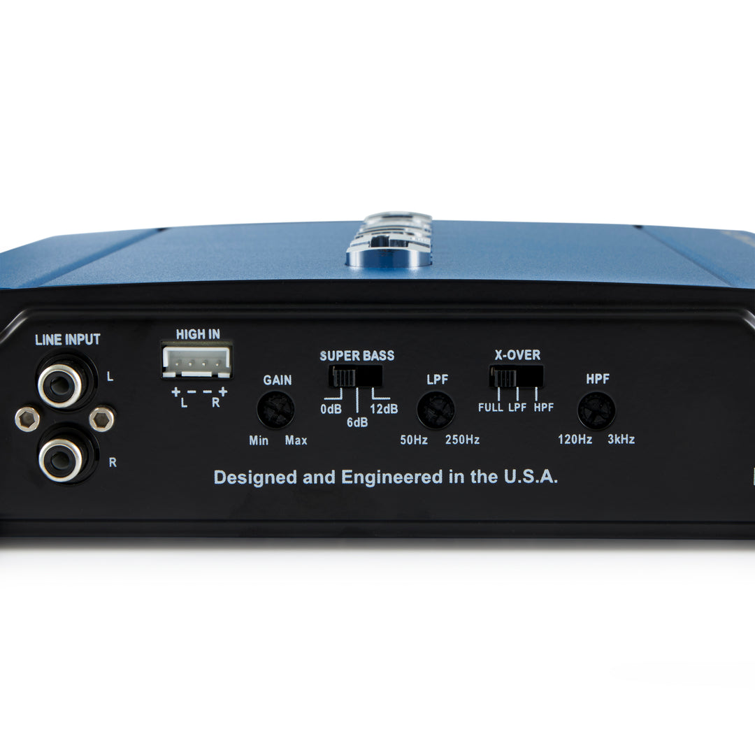 Crunch PowerDriveX 1000 Watt 2 Channel Exclusive Blue A/B Car Stereo Amplifier