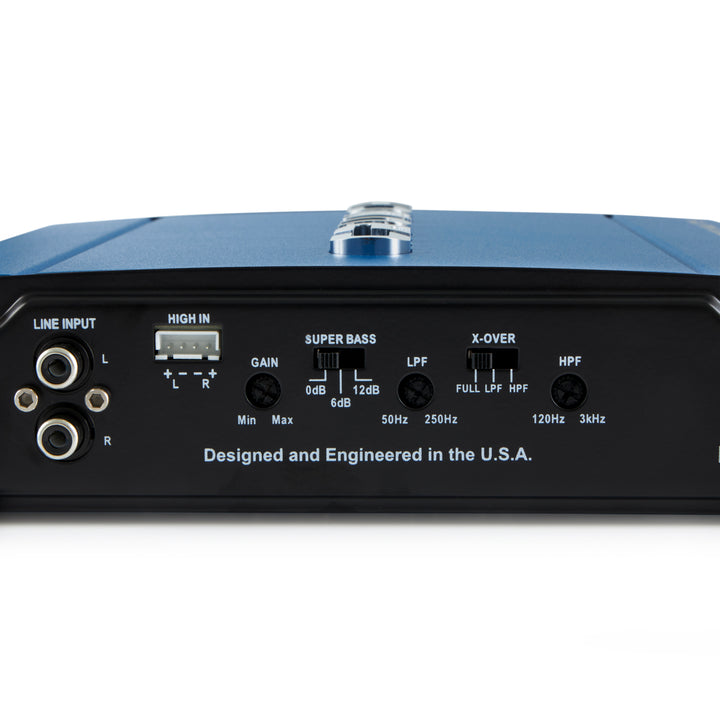 Crunch PowerDriveX 1000 Watt 2 Channel Exclusive Blue A/B Car Stereo Amplifier