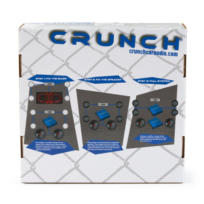 Crunch PowerDriveX 1000 Watt 2 Channel A/B Car Stereo Amplifier, Blue (4 Pack)