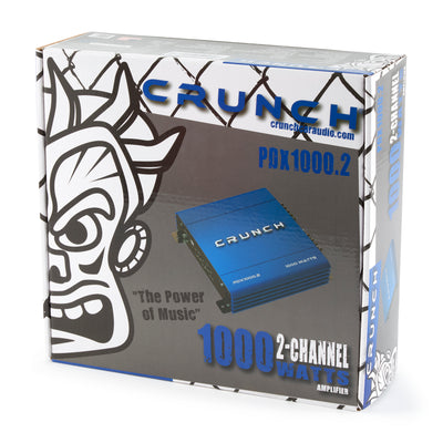 Crunch PowerDriveX 1000 Watt 2 Channel A/B Car Stereo Amplifier, Blue (4 Pack) - VMInnovations