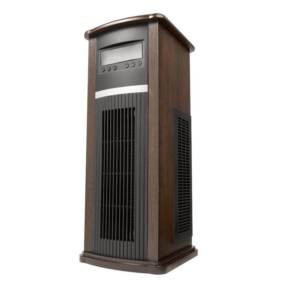 Haier Vertical Large Area Infrared Tower Heater Remote, Dark Walnut (Open Box)