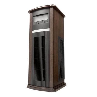 Haier Vertical Large Area Infrared Tower Heater Remote, Dark Walnut (Open Box)