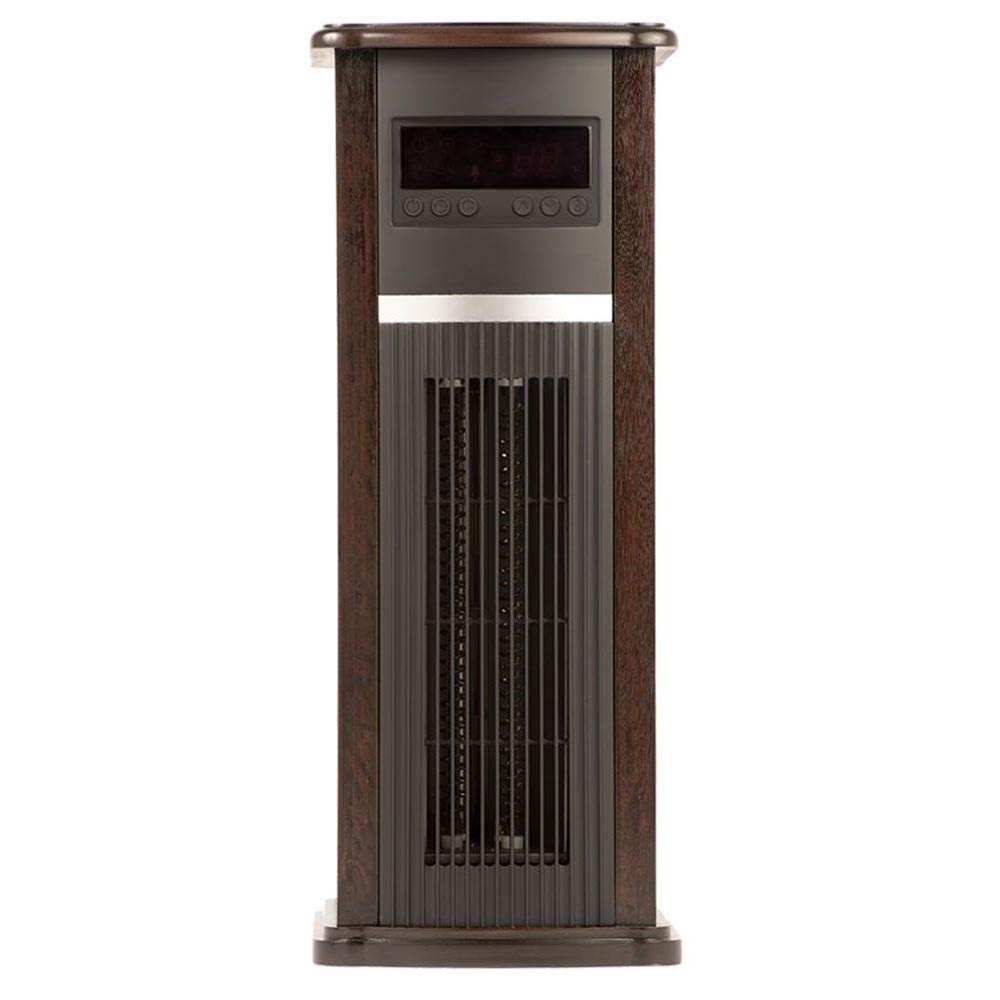 Haier Vertical Large Area Infrared Tower Heater Remote, Dark Walnut (Open Box)