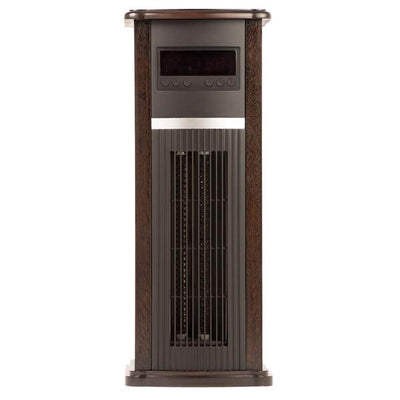 Haier Vertical Large Area Infrared Tower Heater Remote, Dark Walnut (Open Box)
