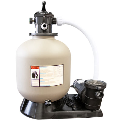 HYDROTOOLS by Swimline 24" Sand Filter Combo w/ Stand, 4980 GPH, 300lb Capacity