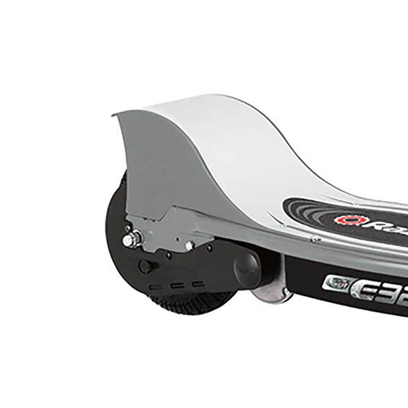 Razor E325 Adult High Torque Electric Powered Scooter with Youth Helmet, Silver