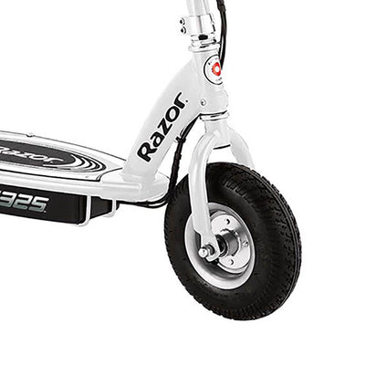 Razor E325 Electric 24-Volt Motorized Kids White Scooter + Youth Black Helmet