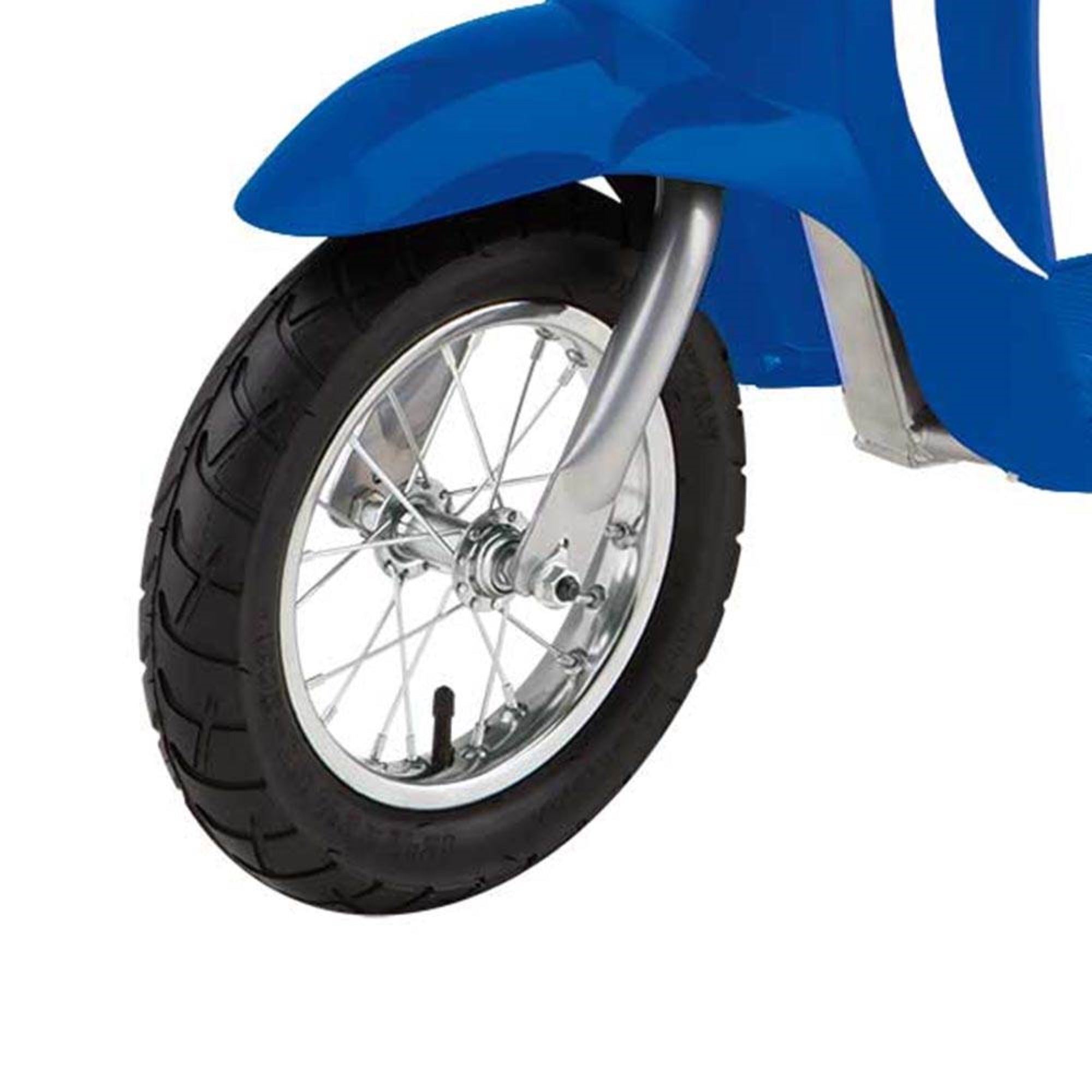 Razor Pocket Mod Euro 24V 250W Kids Electric Retro Scooter with Helmet, Blue