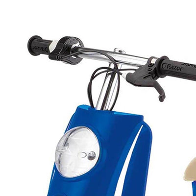 Razor Pocket Mod Euro 24V 250W Kids Electric Retro Scooter with Helmet, Blue