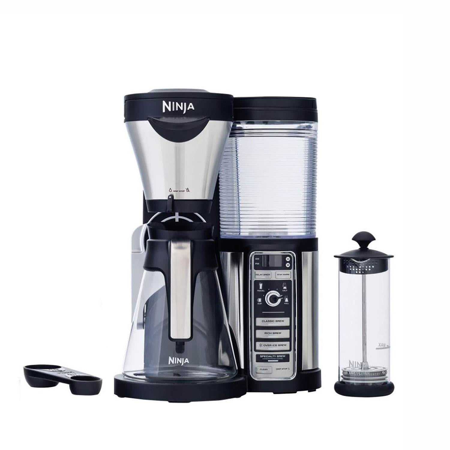 Ninja Coffee Bar Coffee Bar w/Glass Carafe, Frother & 100 Recipe Cookbook CF080W