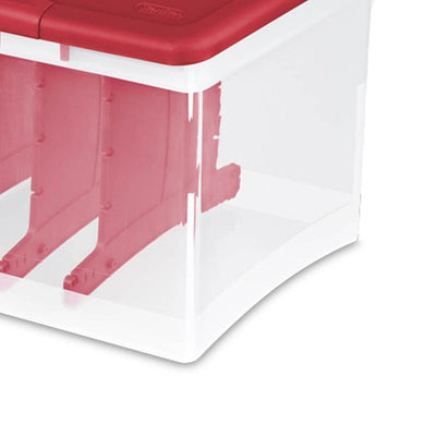 Sterilite Seasonal Christmas Light and Garland Storage Box, Clear (Open Box)