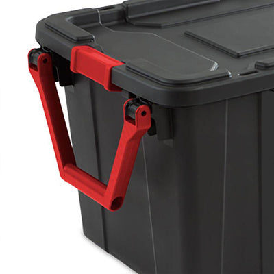 Sterilite Heavy Duty 40 Gallon Wheeled Industrial Storage Tote, Black | 14699002